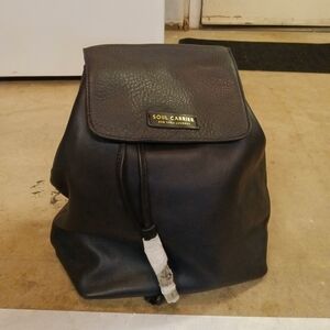 Black Leather Backpack